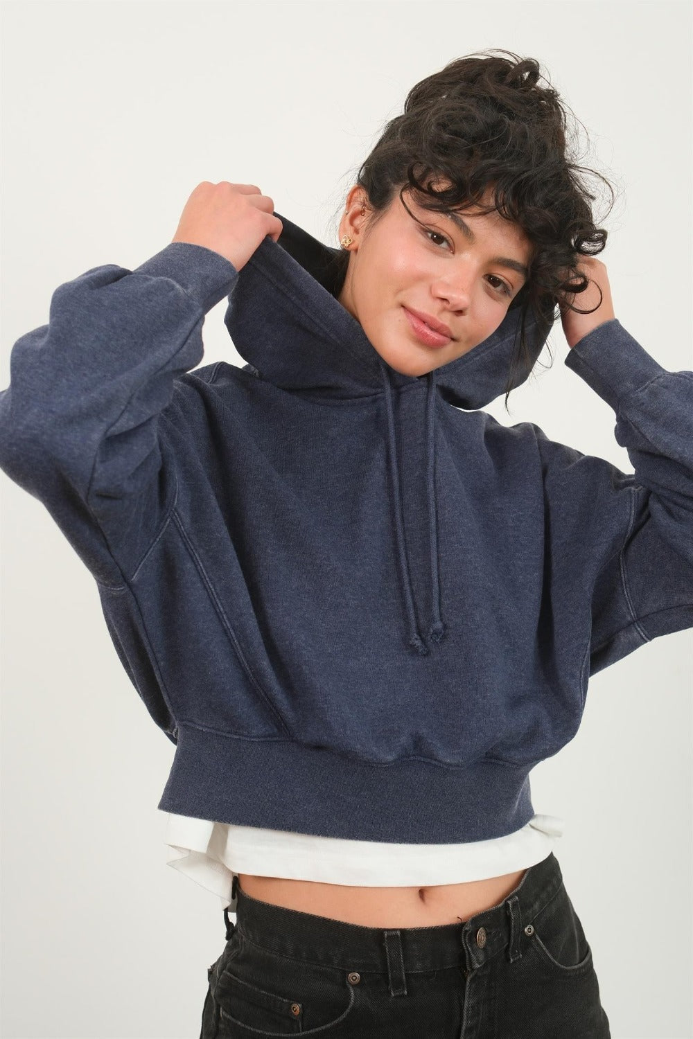 HYFVE Drop Shoulder Cropped Hoodie